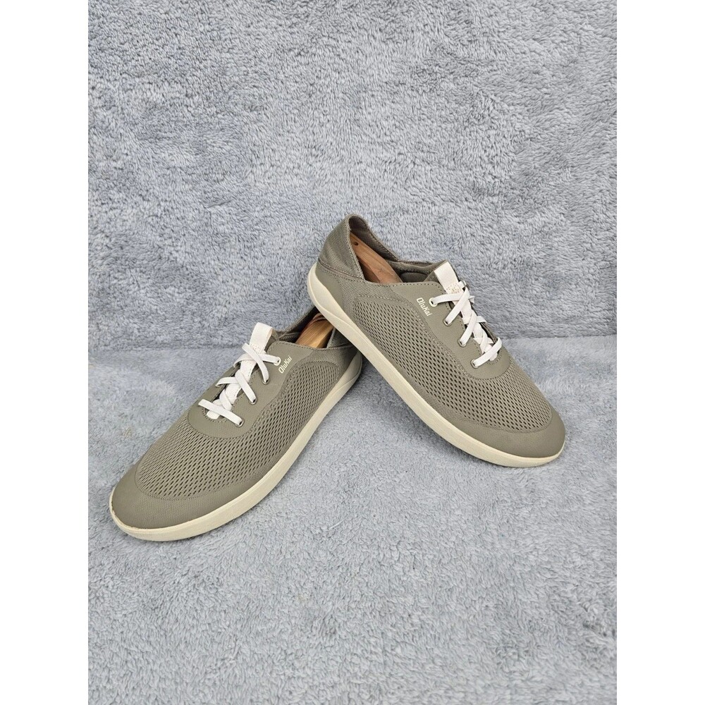 OluKai Moku Pae Men's Size 12 Olive Green Mesh Boat Shoes Sneakers 10472-1020